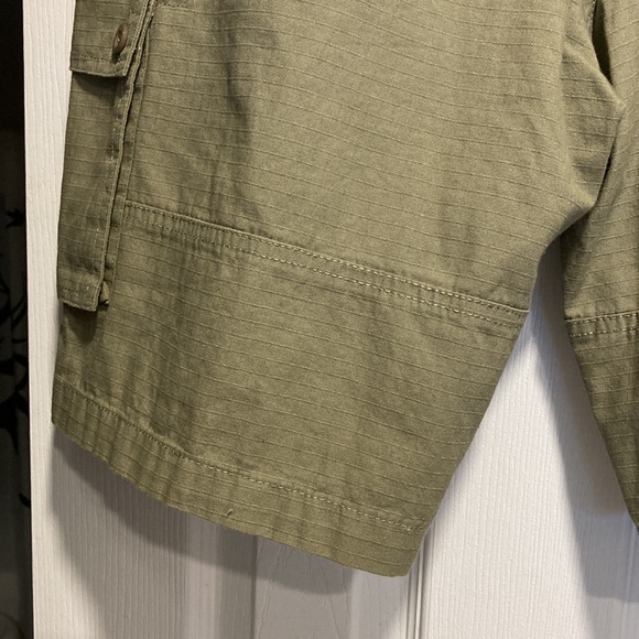 Men's Lightweight Olive Cargo Shorts Buttoned Multiple Pockets - Sz 32* - Picture 10 of 11